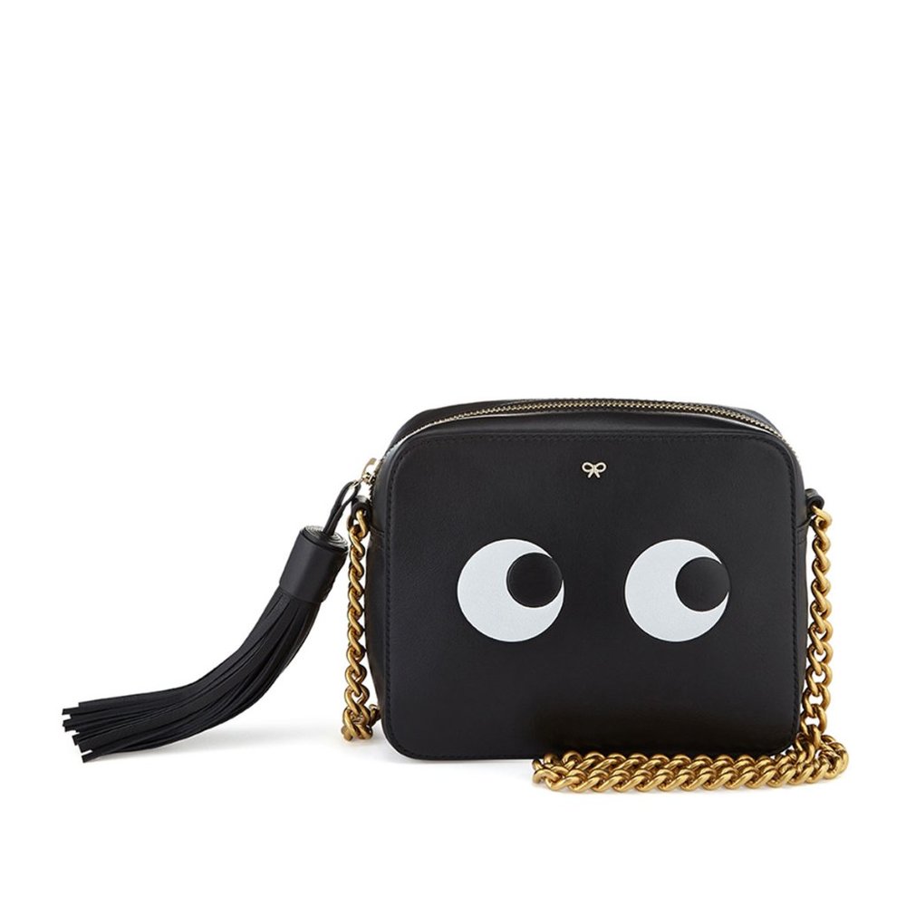 Anya Hindmarch Eyes-Motif Crossbody Bag - Black